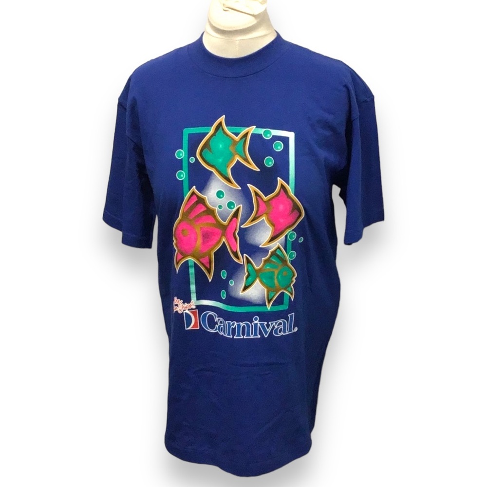 Carnival Cruise Line “The Fun Ships” Vintage Graphic Fish T-Shirt, size XL